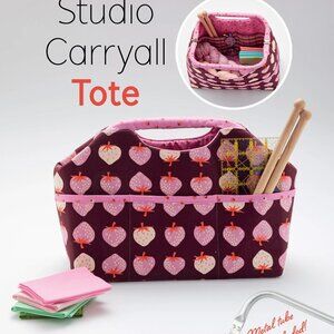 Studio Carryall Tote Sewing Kit W/ Frame, Pattern, Instructions-Doctor Bag Style